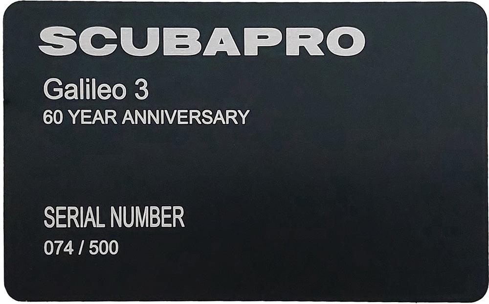 Ordinateur Scubapro Galileo 3 édition 60 ans