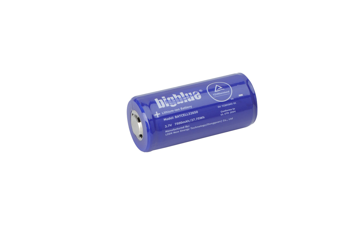 Batterie rechargeable BigBlue Batcell 32650 pour phares VL4600P, VTL2900P et VTL4200P
