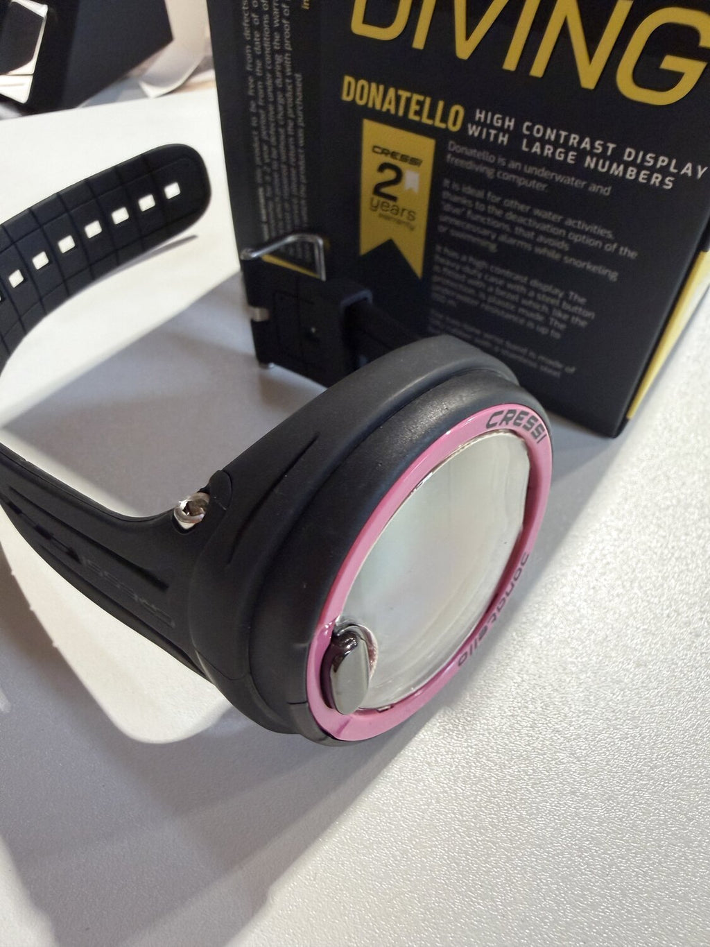 Ordinateur de plongée Cressi Donatello noir à lunette rose