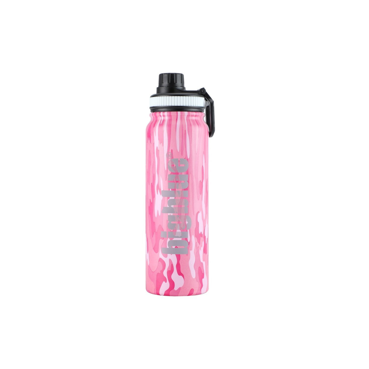 Gourde isotherme sport BigBlue en camouflage rose
