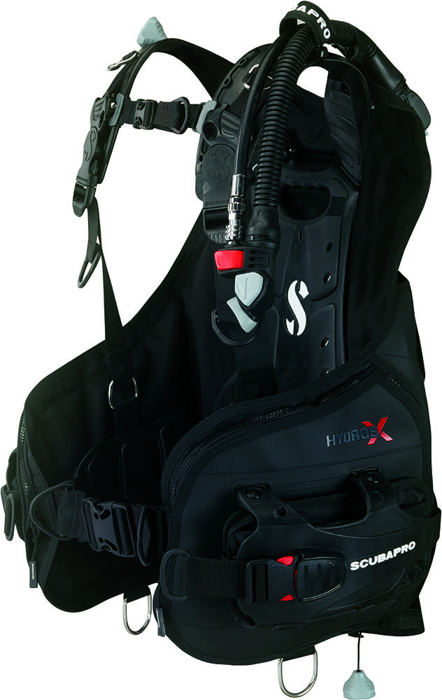 Gilet Scubapro Hydros X noir vu de profil droit