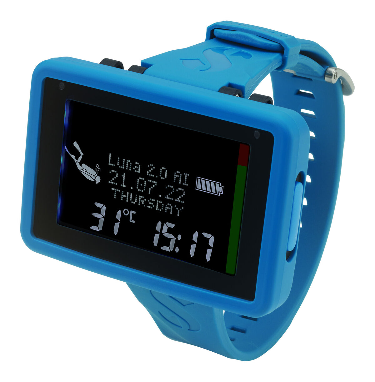 Ordinateur de plongée Scubapro Luna 2.0 AI bleu, écran d'accueil