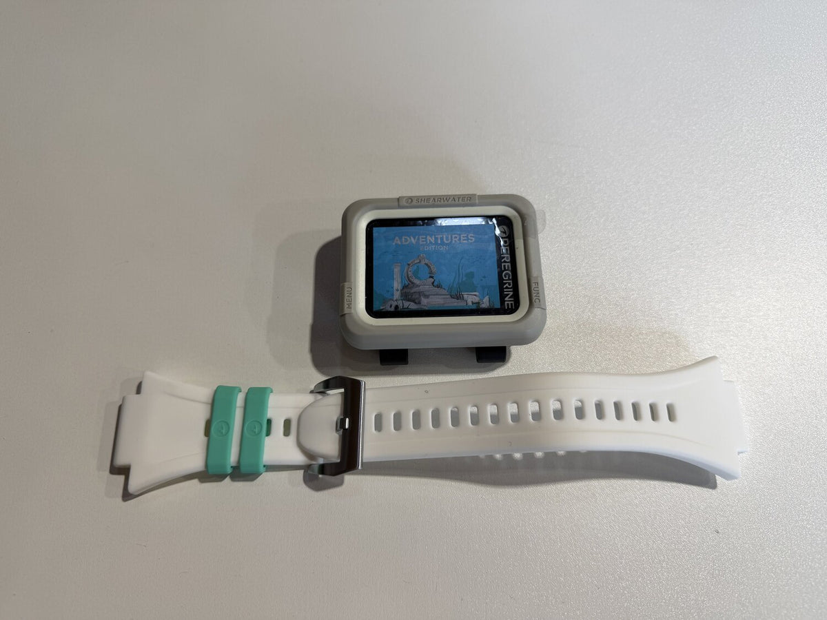 Ordinateur Shearwater Peregrine blanc avec son bracelet