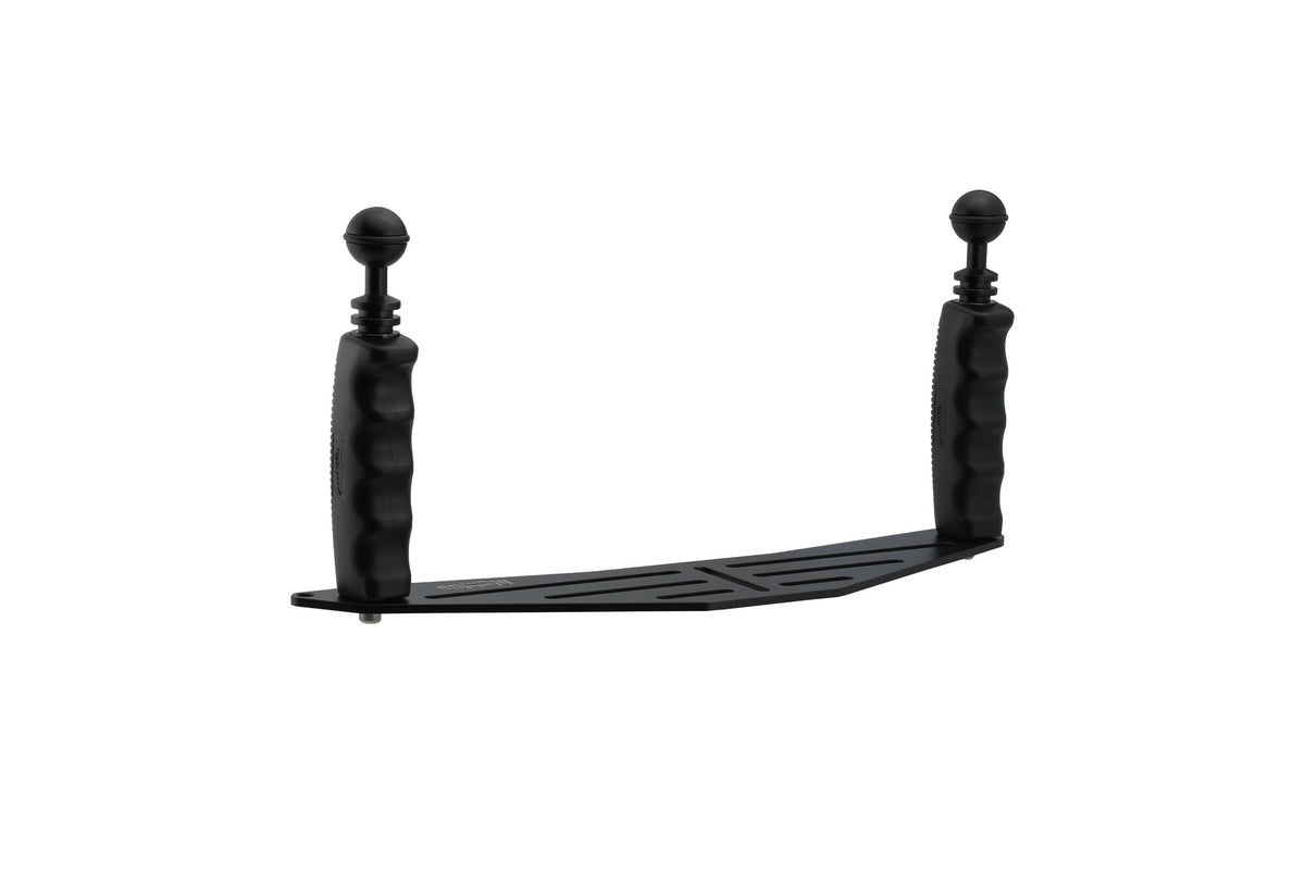Platine caméra BigBlue 27 cm avec ses deux poignées et ses rotules de fixation