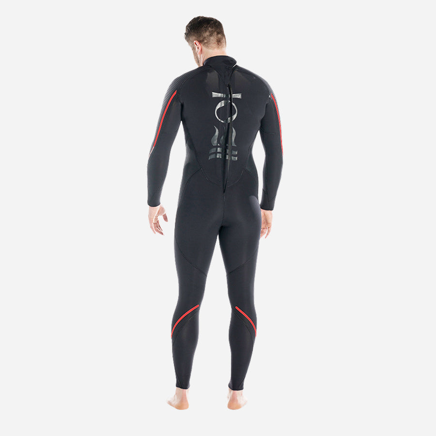Combinaison Proteus II 5 mm homme, vue de dos avec la fermeture