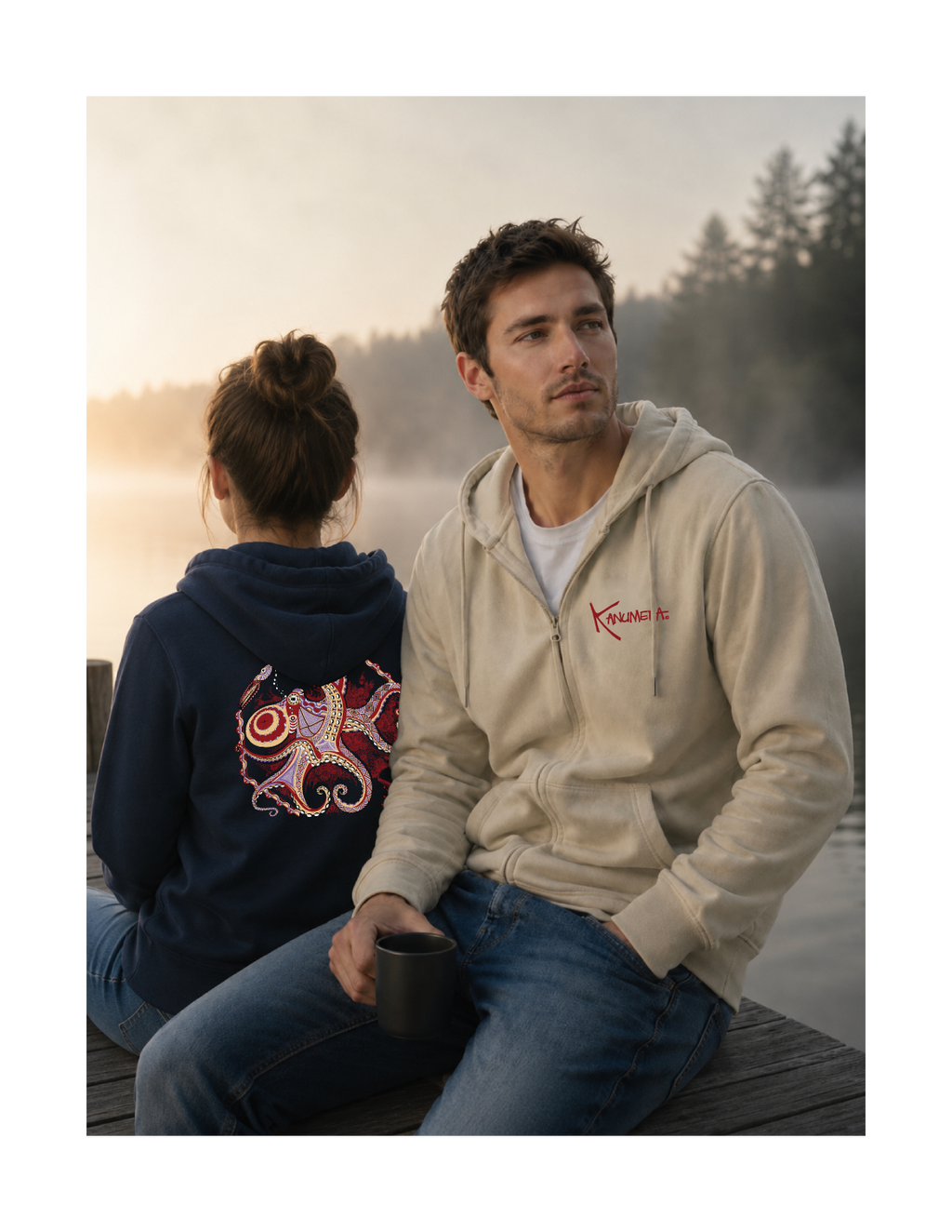 Sweat unisexe origine la pieuvre Kanumera